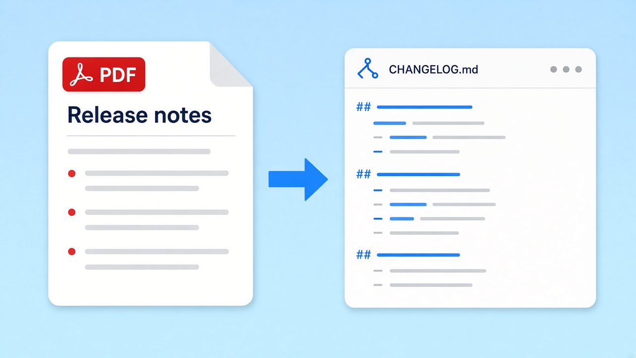 Changelog converted into Markdown entries